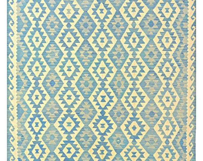 7x10 rug 296x200cm afghan handmade rug traditional rug flatwoven contemporary rug Afghan kilim rug natural wool rug Area rug Maimana kilim