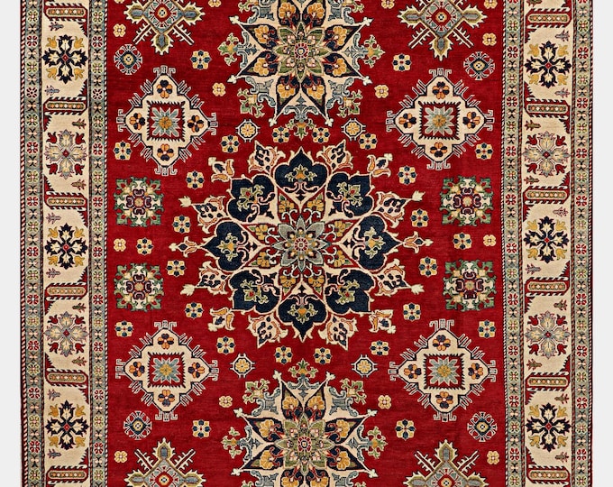 8x11 Area rug 340x250cm Brand New Authentic Handmade hand knotted traditional Afghan kazak rug natural wool and organic dyes Oriental rug