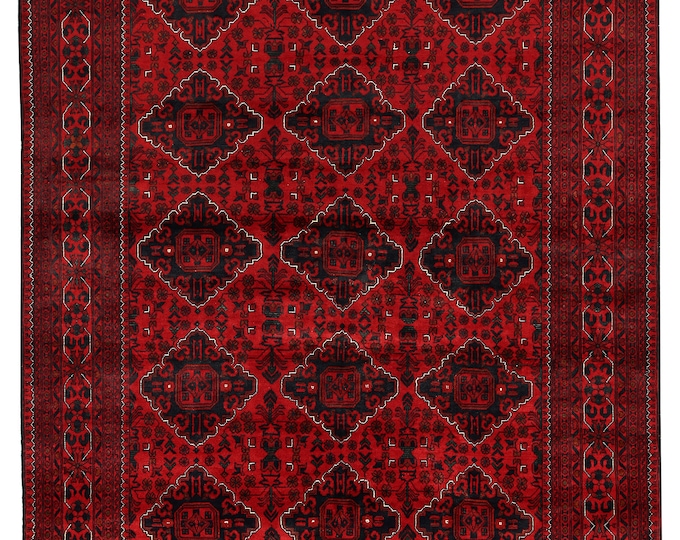 6x9 area rug 282x193cm Brand New very fine quality khal Mohammadi rug traditional Afghan rug afghan oriental red rug hand knotted wool rug