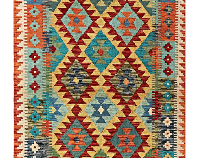 3x5 rug 147x96cm handmade Afghan kilim rug traditional rug flatwoven rug contemporary rug kilim rug area rug natural wool rug maimana kilim