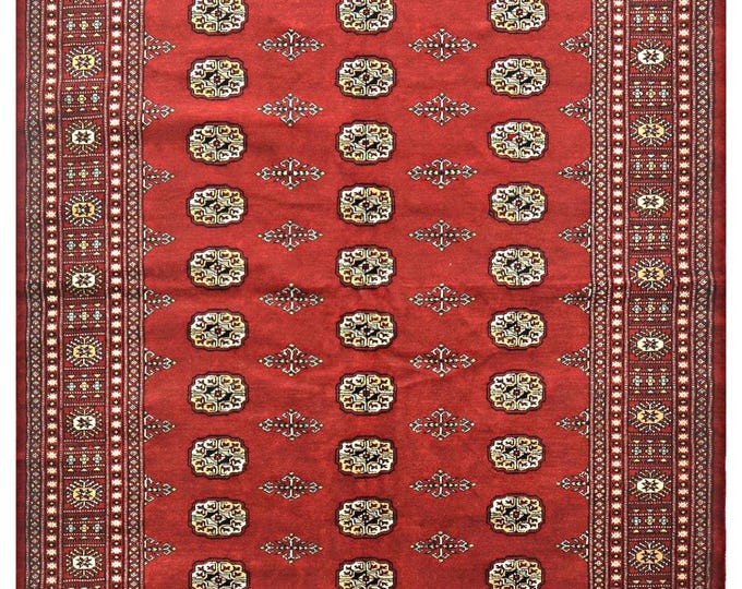 5x8 rug 250x170cm bokhara rug hand knotted wool rug area rug traditional red rug handmade oriental rug super soft rug pakistani bukhara rug