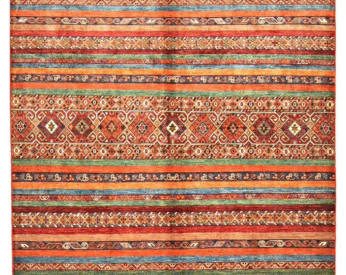 5x8 rug 250x172cm unique Handmade rug hand knotted rug Afghan rug wool area rug traditional ariana oriental rug Khurjeen rug for home decor