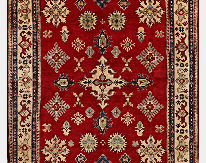 8x10 Area rug 300x245cm Brand New Authentic Handmade hand knotted traditional Afghan kazak rug natural wool and organic dyes Oriental rug