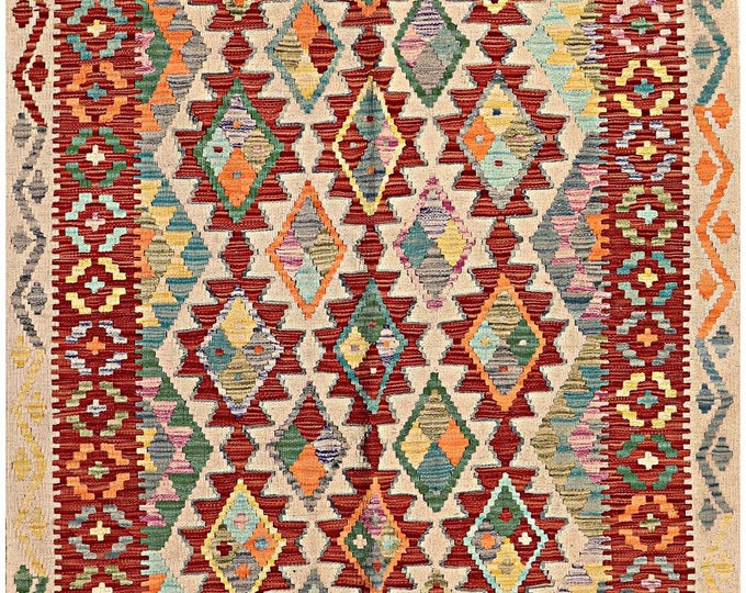 4x6 rug 181x125cm Afghan rug handmade rug traditional rug flatwoven kilim rug contemporary rugarea rug natural wool rug Afghan maimana kilim