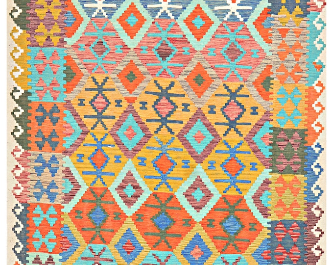 5x8 rug 243x170cm Afghan kilim rug handmade rug traditional rug flatwoven contemporary rug maimana kilim rug area rug handwoven rug wool rug