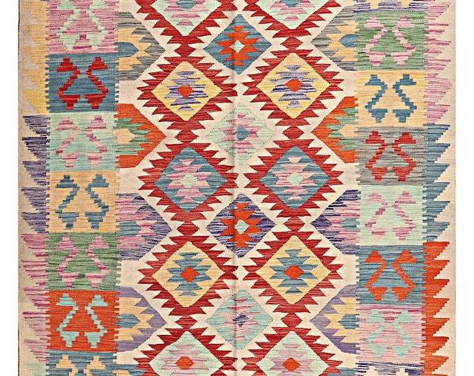 5x8 rug 255x168cm handmade Afghan kilim rug traditional rug flatwoven rug contemporary rug kilim rug area rug natural wool rug maimana kilim