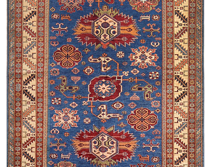 6x8 rug 254x178cm fine quality Handmade rug hand knotted rug Afghan super Kazak rug traditional wool rug oriental kazak rug afghan area rug