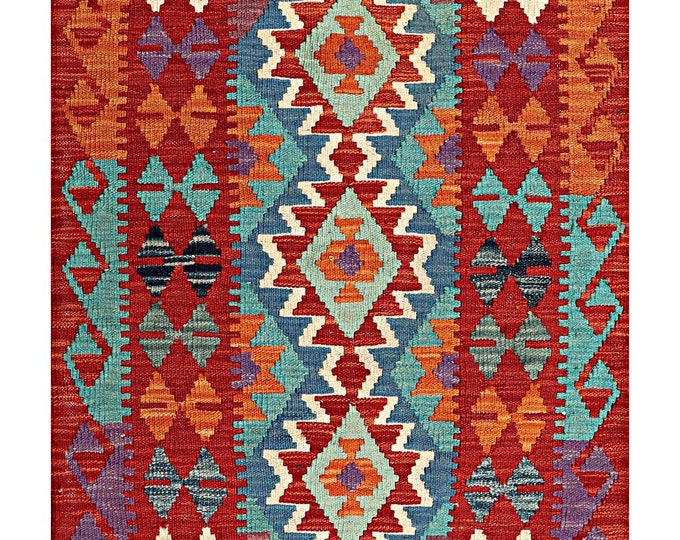 3x4 rug 122x87cm handmade Afghan kilim rug traditional rug flatwoven rug contemporary rug kilim rug area rug natural wool rug maimana kilim