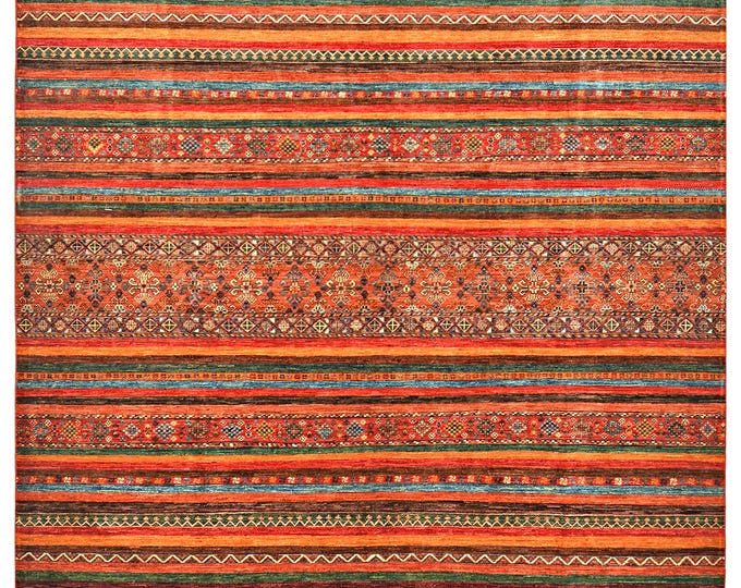 8x11 rug 355x255cm unique Handmade rug hand knotted Afghan rug wool area rug khurjin traditional rug oriental rug Ariana rug for home decor