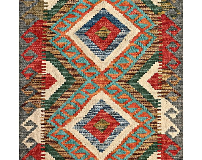 2x3 rug 95x62cm Brand new traditional rug flatwoven rug contemporary rug Afghan kilim rug natural wool Area rug oriental maimana kilim rug