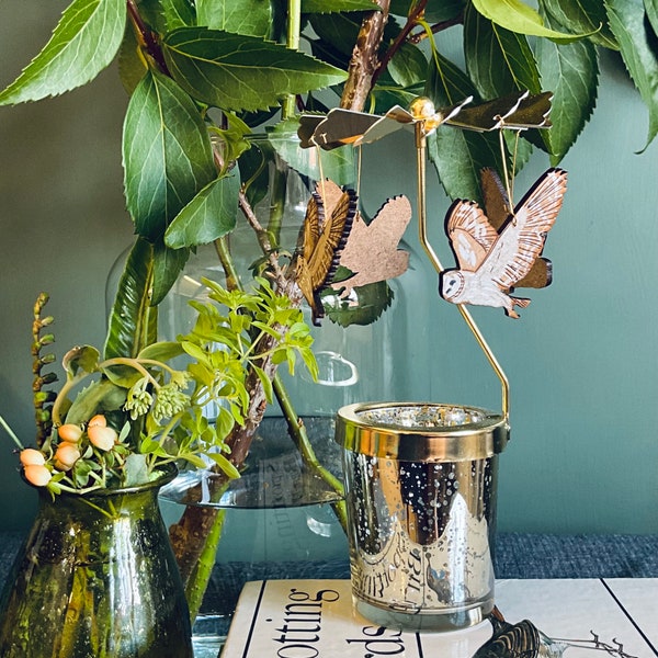 Barn Owl Candle Carousel