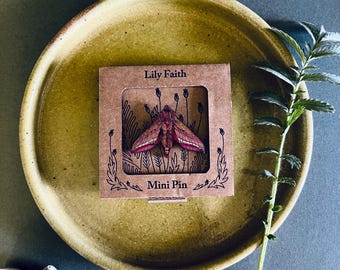 Elephant Hawk Moth Mini Pin