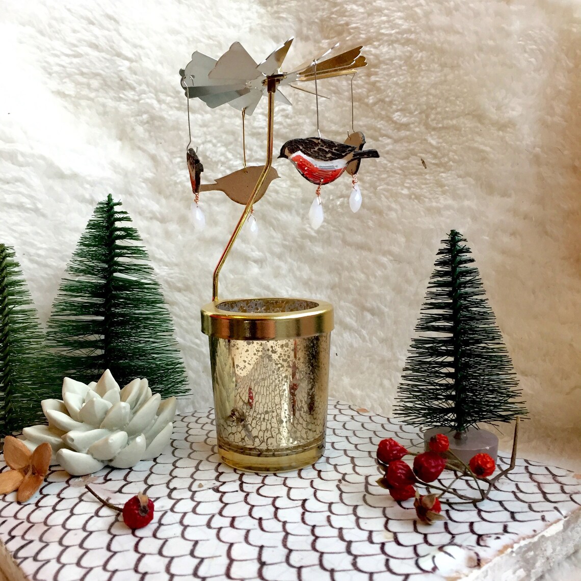 Robin Candle Carousel Etsy