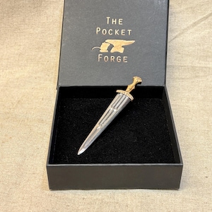 1/6 Scale Miniature Cinquedea Italian Short Sword (Hand Forged Steel Tiny Sword) Historical Collectors Item, Renaissance /Fantasy Gift,