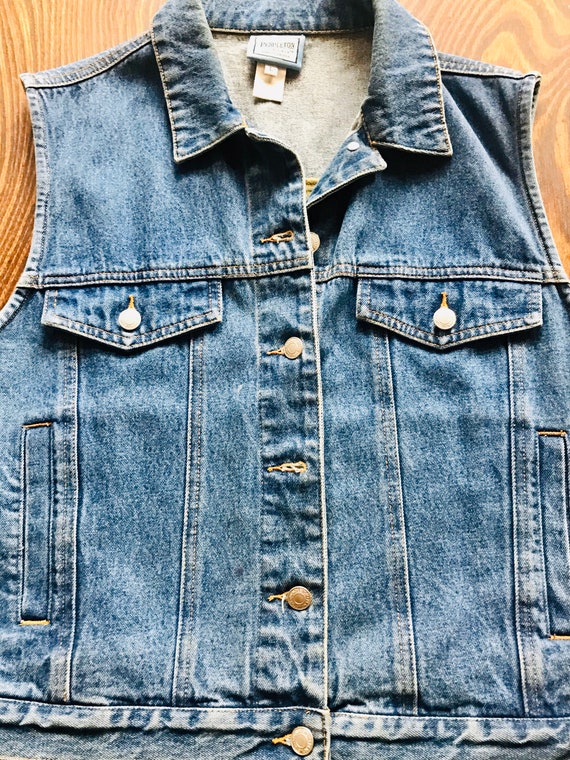 Pendleton Denim Vest>Women's Large, Native Style … - image 7