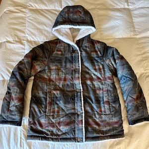 Pendleton “Puffy”  Jacket&gt;Small, Native Style Jacket, Southwest Jacket, Pendleton Jacket, Stylish Jacket