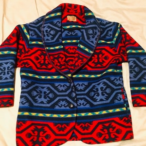 Pendleton Women&#39;s Wool Jacket&gt;Women&#39;s Medium, Native Style Jacket, Southwest Jacket, Pendleton Jacket, Stylish Jacket,