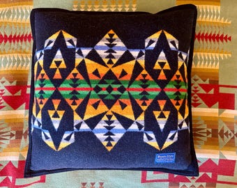 Pendleton Wollkissen> 19,75 ”x 19,75” Wollkissen, südwestliches Dekokissen, Kissen im einheimischen Stil, Pendleton-Kissen