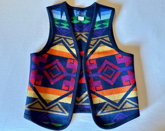 Chaleco de lana unisex Pendleton para mujer talla XS, chaqueta de estilo nativo, chaleco del suroeste, chaquetas Pendleton, chaleco de lana,