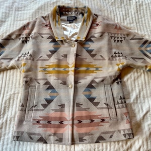 Pendleton Wool Jacket&gt;Women’s XS, Native Style Jacket, Southwest Jacket, Pendleton Jacket, Stylish Jacket