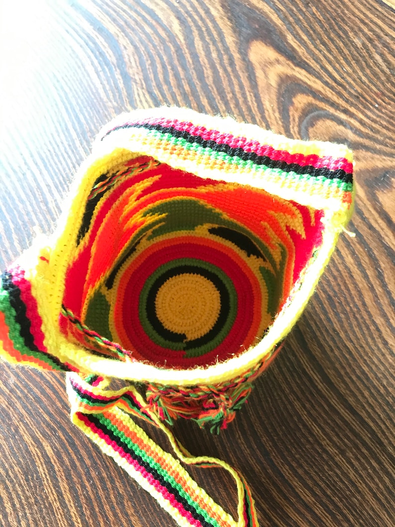 Native Designs Traditional Wayuu Mochila Colombian Shoulder Bag Wayuu BagSmall Size