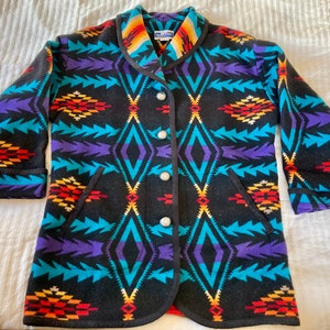 Pendleton Wool Jacket&gt;Unisex&gt;Men&#39;s Small/Women’s L, Native Style Jacket, Southwest Jacket, Pendleton Jacket, Stylish Jacket