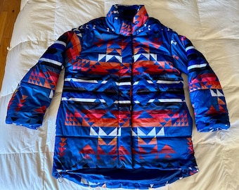 Pendleton Puffy Jacket> Grande veste sud-ouest pour femme, manteau d'hiver, vestes Pendleton