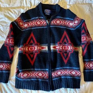 Pendleton Women&#39;s Wool Jacket Sweater&gt;Women&#39;s Medium, Native Style Jacket, Southwest Jacket, Pendleton Jacket, Stylish Jacket