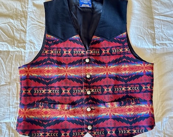Wollen vest Pendleton> Large heren (44), Southwestern-vest, Native Style-vest, Pendleton-jack, Native Style-vest, Pendleton-vest