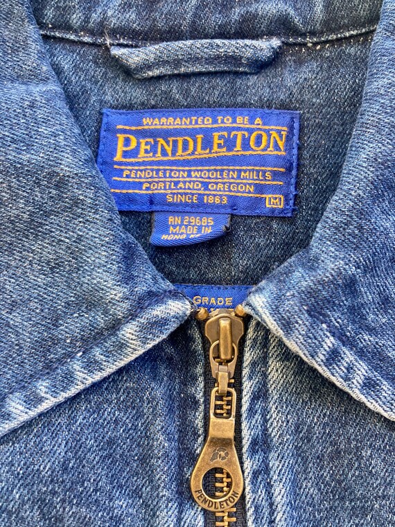Pendleton Denim Jacket>Men's Medium, Native Style… - image 7