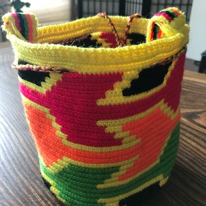 Wayuu Bag&gt;Small Size, Colombian Shoulder Bag, Traditional Wayuu Mochila, Native Designs