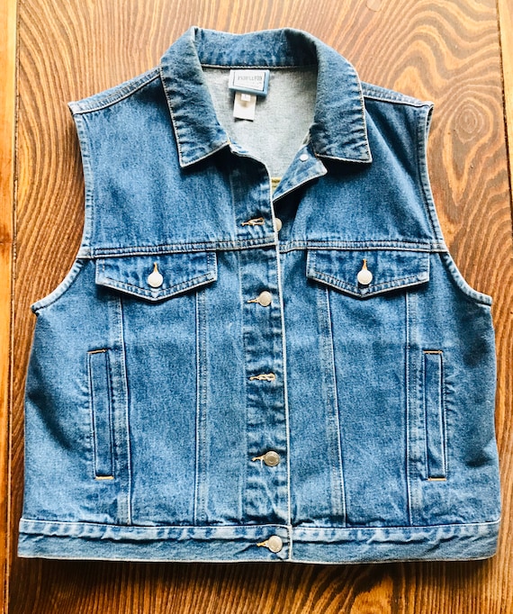 Pendleton Denim Vest>Women's Large, Native Style … - image 2