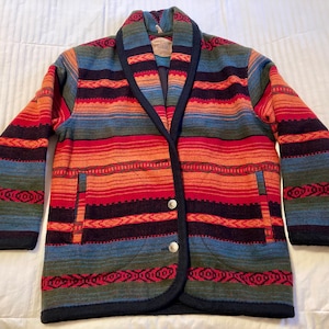 Woolrich Women&#39;s Wool Jacket&gt;Women&#39;s Medium, Native Style Jacket, Southwest Jacket, Pendleton Style Jacket, Wool Jacket, Stylish Jacket,