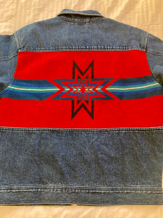 Pendleton Denim Jacket>Men's Medium, Native Style… - image 4