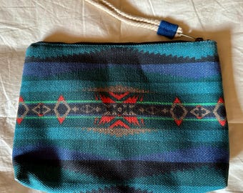 Pendleton Zip Pouch>ceremony pouch, accessory bag, purse, pendleton clutch, tobacco pouch