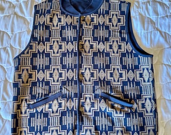 Katoenen hemd Pendleton> Large/XL heren, zuidwestelijk hemd, vest in inheemse stijl, vest Pendleton, vest in inheemse stijl