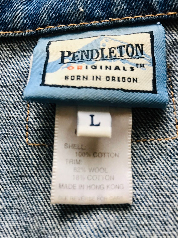 Pendleton Denim Vest>Women's Large, Native Style … - image 5
