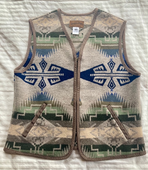 Pendleton Wool Vest> Women’s Small, Southwestern … - image 1