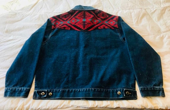 Pendleton Denim Jacket>Large, Native Style Jacket,