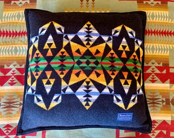 Pendleton Wollkissen> 19,75 ”x 19,75” Wollkissen, südwestliches Dekokissen, Kissen im einheimischen Stil, Pendleton-Kissen