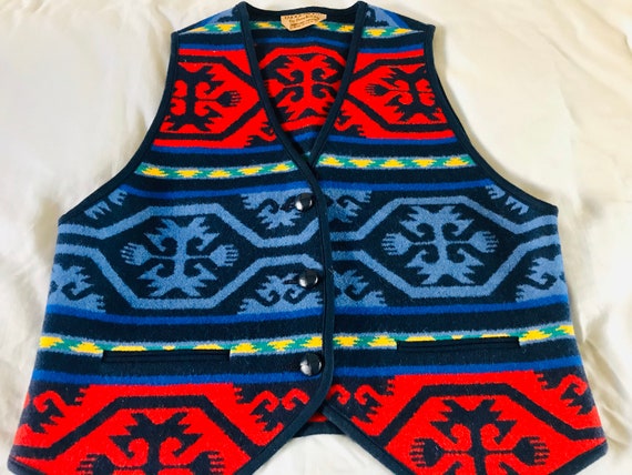 Pendleton Wool Vest> Women's Small, Native Style … - image 7