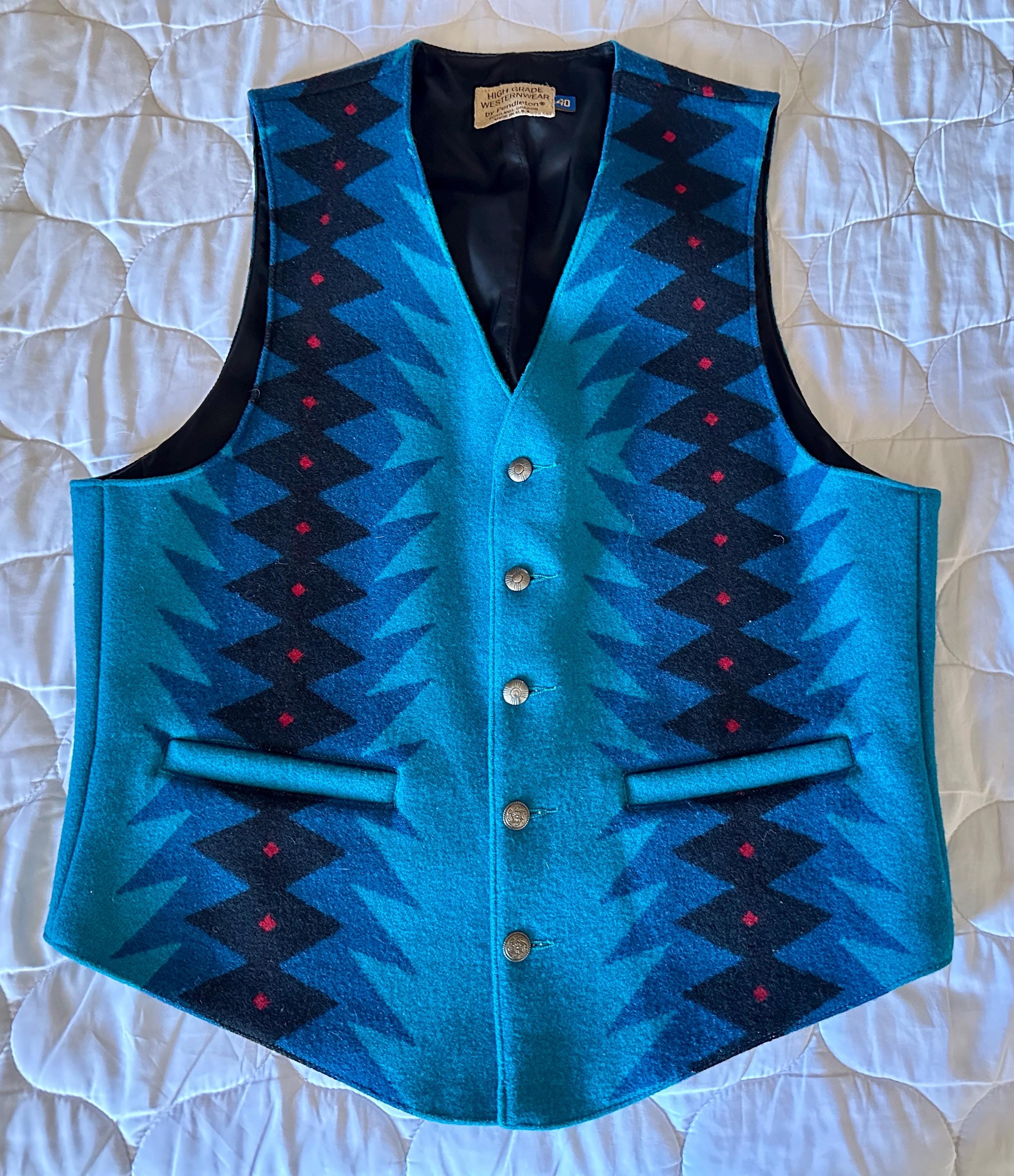 Pendleton Wool Vest Men - Etsy
