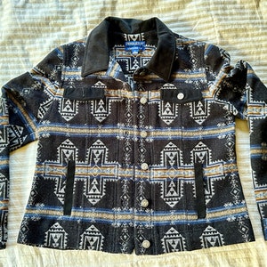 Pendleton Women&#39;s Wool Jacket&gt;Women&#39;s Large, Native Style Jacket, Southwest Jacket, Pendleton Jacket, Stylish Jacket,