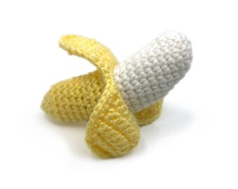 Banana Cat Toy, Catnip and Silvervine Crochet Cat Toy