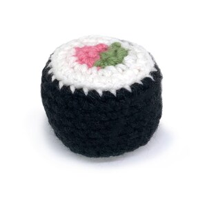 Sushi Roll Cat Toy - cute crochet toy for cats, stuffed with catnip and silver vine