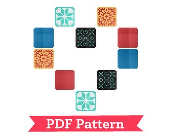 Azul Board Game Digital Cross Stitch PDF Pattern