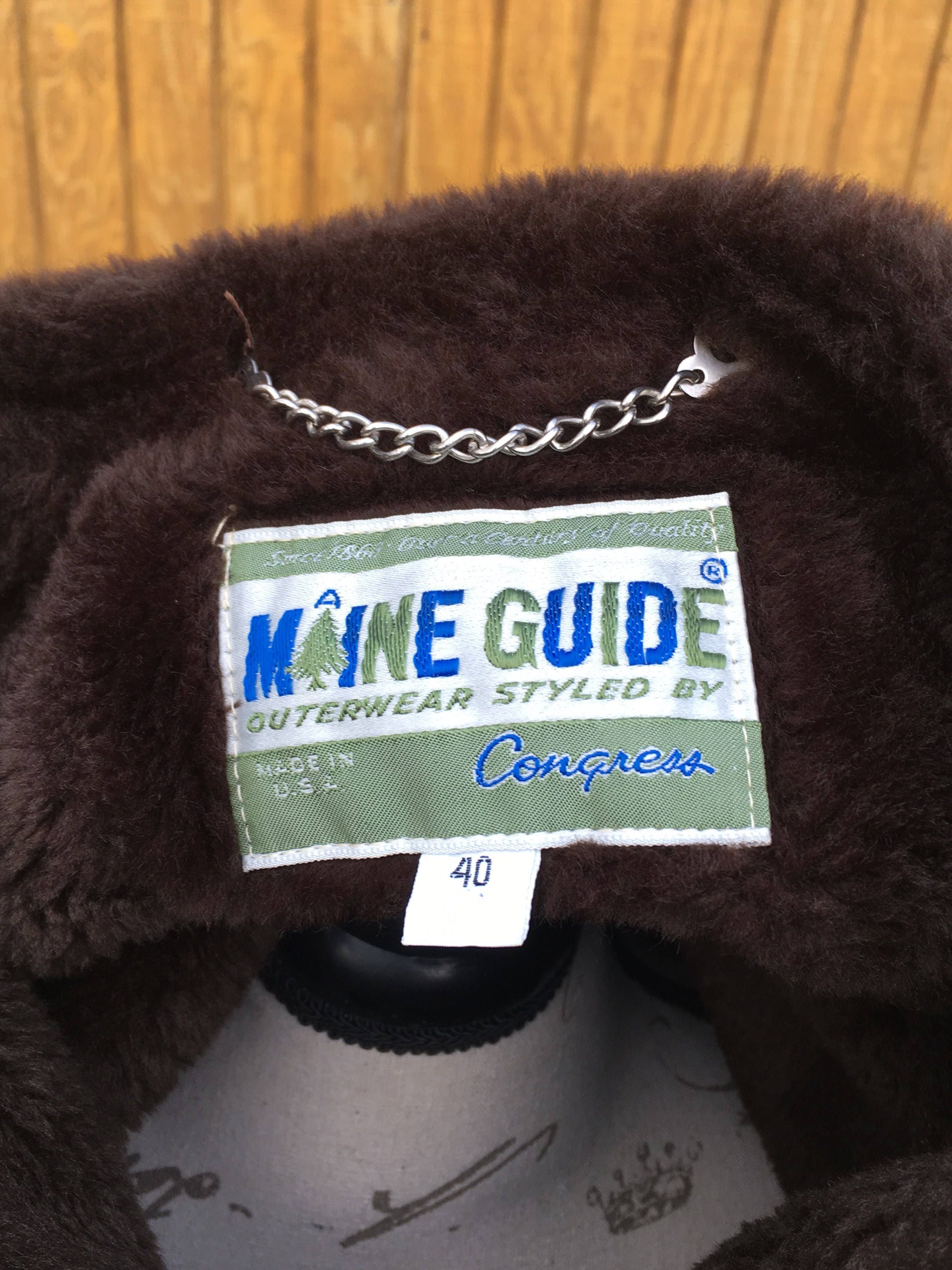 Vintage Maine Guide Coat, Men's Sz 40 Insulated Winter Jacket, Men's