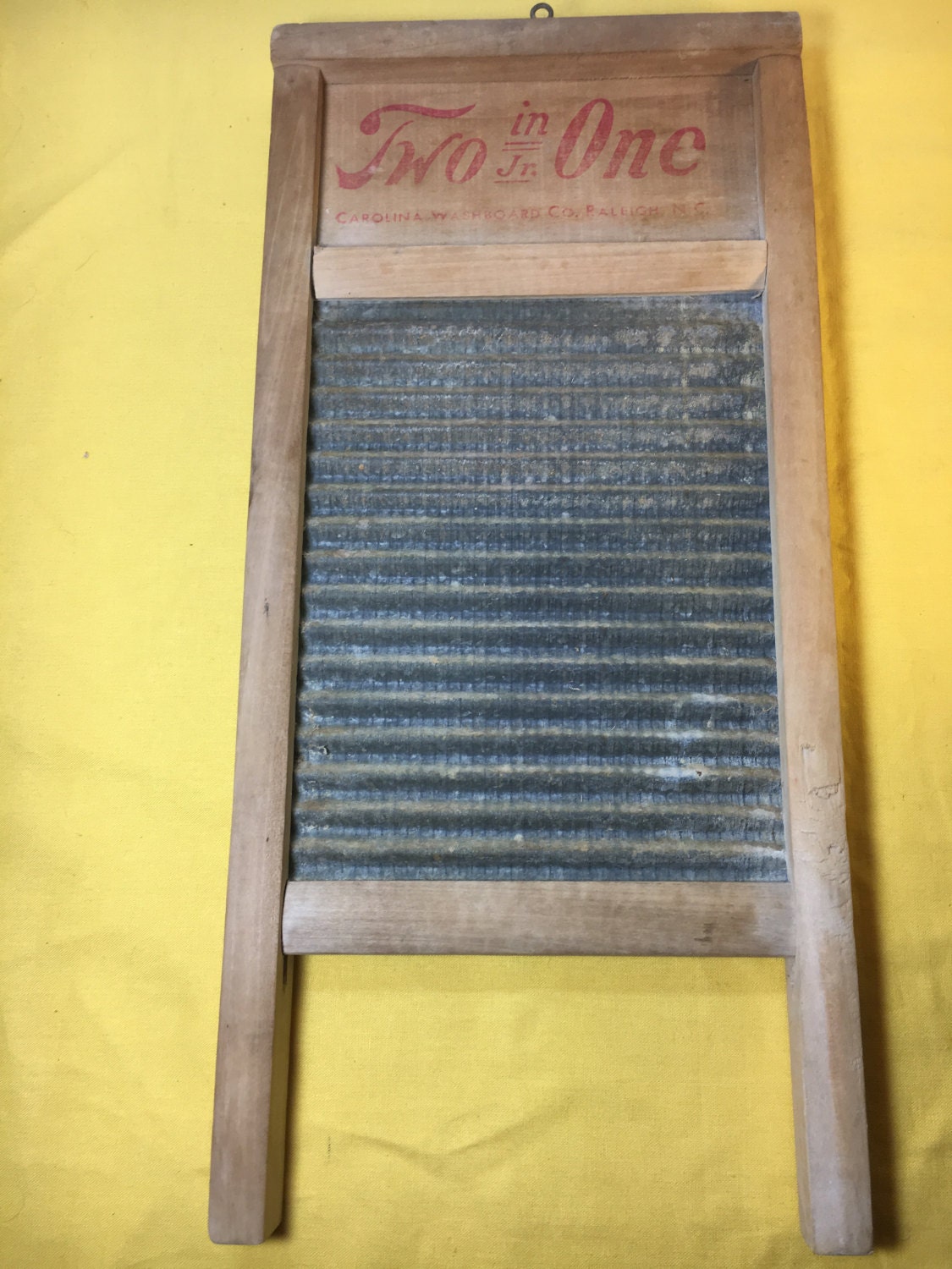 Vintage Primitive Washboard, Two In One Jr. Washboard, Silver