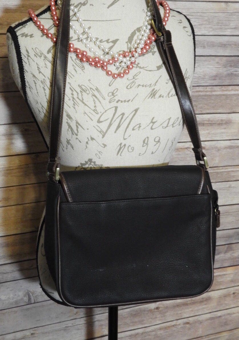 Vintage Rosetti Wisdom Messenger Hand Bag, Black Vinyl Rosetti Shopper Shoulder Bag, Rosetti ...
