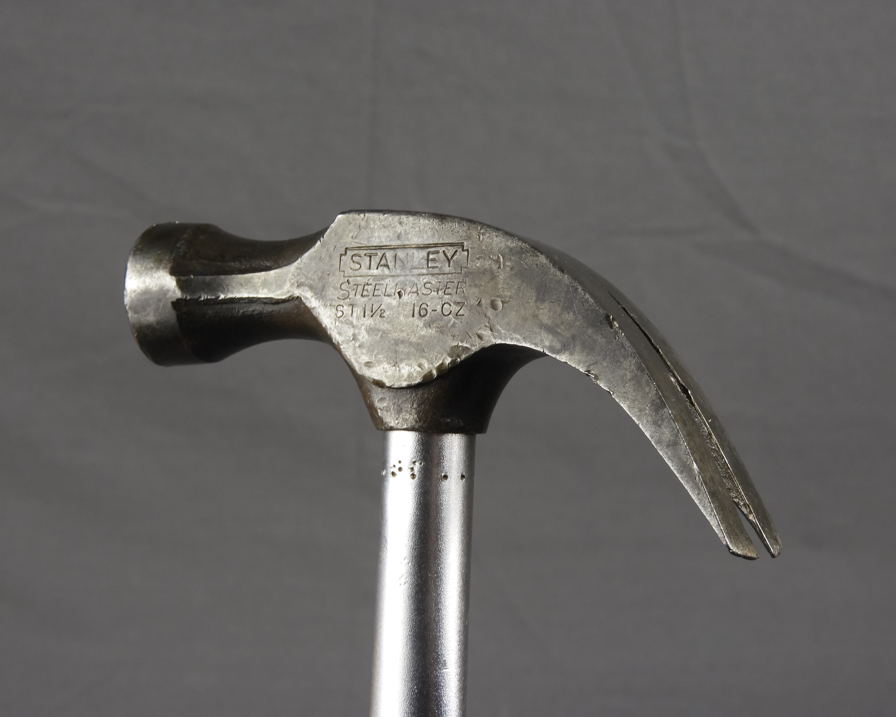 Vintage Stanley Steelmaster Claw Hammer Industrial Metal -